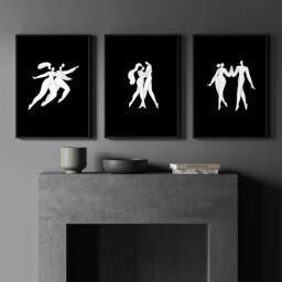 Rackhams Large Paintings For Living Room - Set of 3 Boho Women Wall art Prints - 16 x 22 inches / 40.65 cm x 56 cm - Polyester Canvas 260 gsm - Canvas wrapped - thumbnail 5