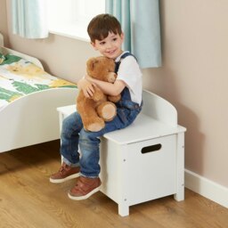 Rackhams Kid's Classic White Toy Box - White - thumbnail 2