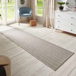 Rackhams Flatwoven Nature Grey Runner - Indoor-Outdoor - 80X500 cm - thumbnail 2