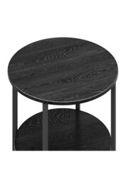 Rackhams Black Small Round Coffee Table with 2 Tier - Black - thumbnail 4