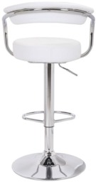 Rackhams Zenith Kitchen Bar Stool, Height Adjustable Gas-Lift, Breakfast & Home Bar Stool, White - thumbnail 4