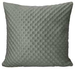 Rackhams 3D Embossed Checkered Plain Cushion - 43cm x 43cm - Cream - thumbnail 3