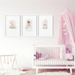 Rackhams Childrens Canvas Prints - Set of 3 wall art prints - A2 16.54 x 23.39 in / 42 x 59.4 cm - Satin Photo paper 280 gsm - Oak Frame - thumbnail 6