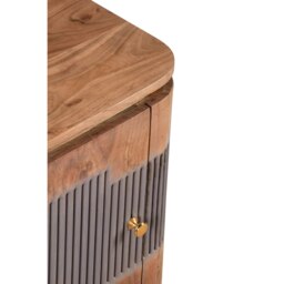 Rackhams Alaina Acacia Wood Bedside Table - Wood - 1 - 50X40X60cm (LXDXH) - thumbnail 5