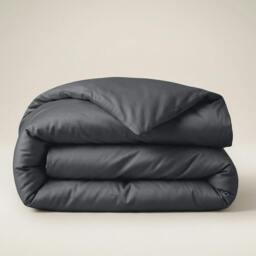 Rackhams Sateen Duvet Cover - Dark Grey - Single