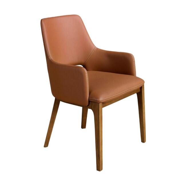 Rackhams Brown Leatherette Chair 4157 - image 1