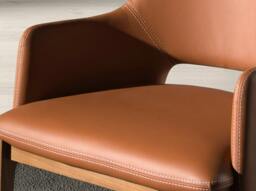 Rackhams Brown Leatherette Chair 4157 - thumbnail 5