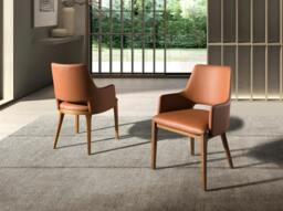Rackhams Brown Leatherette Chair 4157 - thumbnail 3