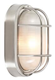 Rackhams Stainless Steel Cast Aluminium Outdoor Oval Bulkhead Wall Light - thumbnail 2