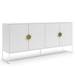 Rackhams Asia Sideboard 4 Doors in White - White