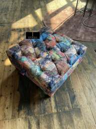 Rackhams Premium Handmade Damask Multicolour Storage Ottoman Bench – UK Storage Seat & Coffee Table - 40 x 30 Inches (102 x 76cm)