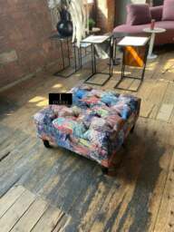 Rackhams Premium Handmade Damask Multicolour Storage Ottoman Bench – UK Storage Seat & Coffee Table - 40 x 30 Inches (102 x 76cm) - thumbnail 6