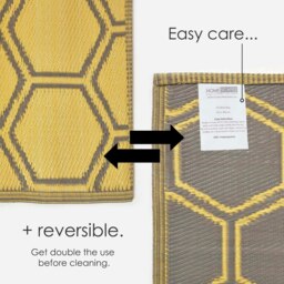 Rackhams Outdoor Rug Luxury Waterproof Reversible, For Garden, Honeycomb - 122 x 182 cm - thumbnail 5