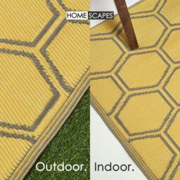 Rackhams Outdoor Rug Luxury Waterproof Reversible, For Garden, Honeycomb - 122 x 182 cm - thumbnail 4