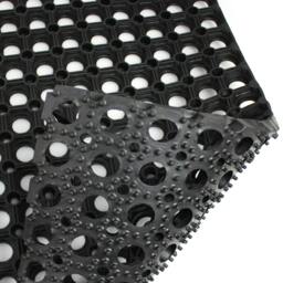 Rackhams Rubber Drainage Floor Mat for Indoor/Outdoor Entrances – Non-Slip Heavy Duty Anti-Fatige Floor Matting – Black – Multiple Sizes - 60 x 80cm - thumbnail 5