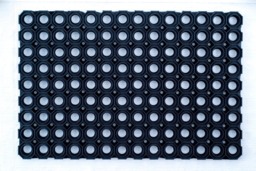 Rackhams Rubber Drainage Floor Mat for Indoor/Outdoor Entrances – Non-Slip Heavy Duty Anti-Fatige Floor Matting – Black – Multiple Sizes - 60 x 80cm - thumbnail 3