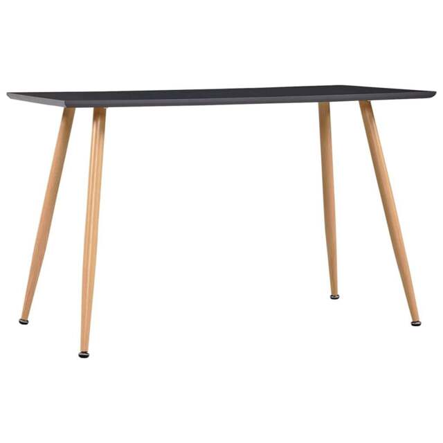 Rackhams Dining Table Grey and Oak 120x60x74 cm MDF