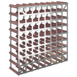 Rackhams Wine Rack for 72 Bottles Brown Solid Wood Pine - thumbnail 6
