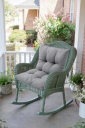 Rackhams 120*80cm Solid Colour Garden Seat Cushion - Grey - One Size - thumbnail 2