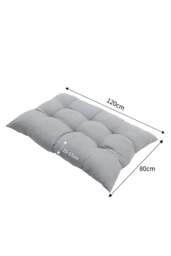 Rackhams 120*80cm Solid Colour Garden Seat Cushion - Grey - One Size - thumbnail 6