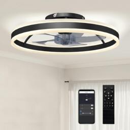 Rackhams Ceiling Fan with Light and Remote, 3 Colour Temperatures, 50cm - Gold - thumbnail 3