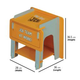 Rackhams JCB Bedside Unit, Orange - Yellow/Orange - Yellow/Orange - thumbnail 4