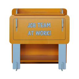 Rackhams JCB Bedside Unit, Orange - Yellow/Orange - Yellow/Orange - thumbnail 2