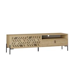 Rackhams Dionysos Modern TV Unit Multimedia Centre with Storage TV Cabinet 170cm - Oak - thumbnail 2
