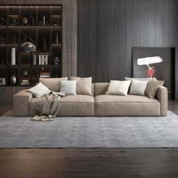 Rackhams Hartste Two Seater Sofa, Leathaire - Three Seater 280cm - Others ( Contact Us ) - With Ottoman - thumbnail 1