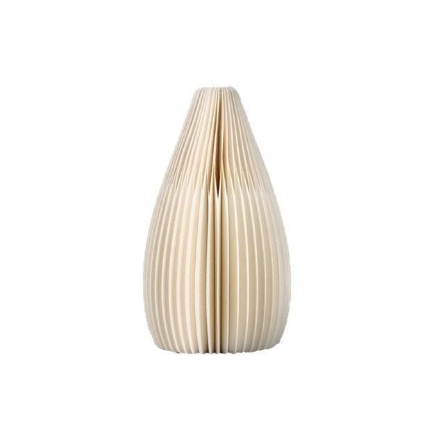 Rackhams Accordion Vase, Kraft Paper - White - 18CM - Shape 2 - image 1