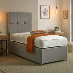 Rackhams Close Wave Hybrid Mattress - 20cm Deep, Deep Quilted Soft Sleep Surface - White - 1 - 4ft Small Double Mattress (120cm x 190cm) - thumbnail 1