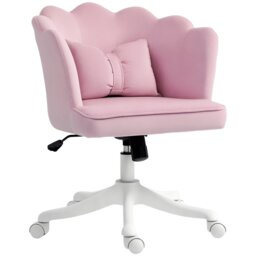 Rackhams Armless Desk Chair Home Office Chair w/ Wide Seat Tilt Function Pink - Pink - thumbnail 2