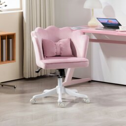 Rackhams Armless Desk Chair Home Office Chair w/ Wide Seat Tilt Function Pink - Pink - thumbnail 1