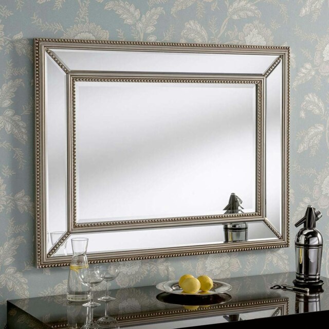 Rackhams Paris Wall Mirror 104cm x 79cm - Champagne