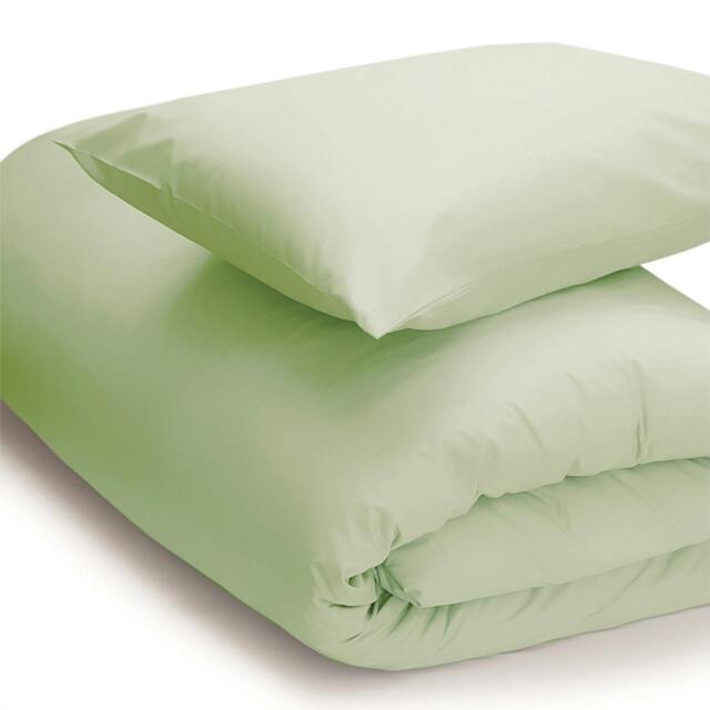 Rackhams Easycare Percale Duvet Cover - Green Apple - Kingsize - Green Apple - 50% Cotton/50% Polyester - image 1
