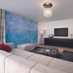 Rackhams Grunge Distressed Effect Wall Mural - Blue - Medium - W300cm x H240cm