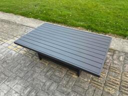Rackhams 4 Seater Aluminium Garden Furniture Set with Adjustable Rising Dining Table, Side Table - Dark Grey - thumbnail 5