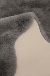 Rackhams Luxury Fur Grey Shaggy Rug – Ultra-Soft Geometric - 70X90 cm - thumbnail 3