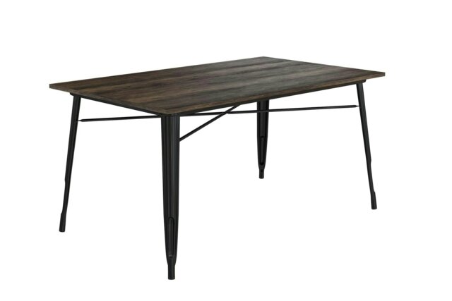 Rackhams BLK FUSION RECTANGULAR DINING TABLE + 4 CHAIRS SET - Black - image 1