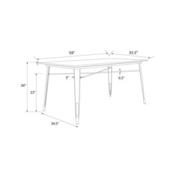 Rackhams BLK FUSION RECTANGULAR DINING TABLE + 4 CHAIRS SET - Black - thumbnail 4
