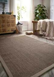 Rackhams Bordered Sage Green Non-Slip Sisal Rug - 160X230 cm - thumbnail 6
