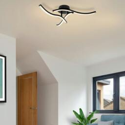 Rackhams Kenworth 3 Light Integrated LED Wavy Ceiling Light - Chrome - thumbnail 2