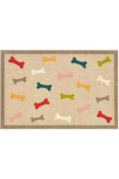 Rackhams Dog Themed Washable Multi Bones Mat and Runner - 50X75 cm