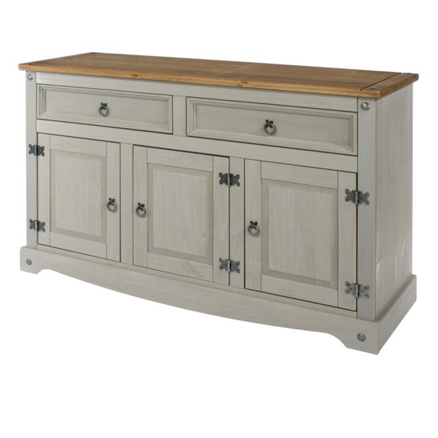 Rackhams Corona Medium Sideboard with 3 Doors & 2 Drawers - Grey - image 1