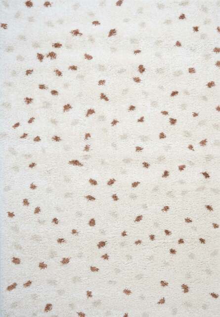 Rackhams Moodi Shaggy Cream/Terra Biscotti Rug - 80X150 cm - image 1