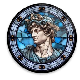 Rackhams Timeless David Glass Wall Art - 80 x 80 cm - Tempered Glass (4 mm)
