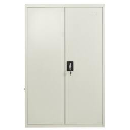 Rackhams Metal Storage Cupboard Grey 2 Door Tall Lockable Steel Filing Cabinet 3 Shelves Office, Garage Tool, Utility, Kitchen use - Grey - Steel - 40cm(d)140cm(h)90cm(w) - thumbnail 6