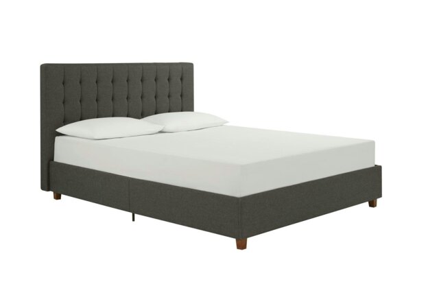 Rackhams Emily Upholstered Bed Fabric Grey - King - image 1