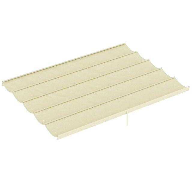 Rackhams Retractable Pergola Cover, 3.5 x 2.6 m Replacement Canopy Fabric for 4 x 3 m Frame, Roof Top Only, Cream White - image 1