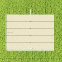 Rackhams Retractable Pergola Cover, 3.5 x 2.6 m Replacement Canopy Fabric for 4 x 3 m Frame, Roof Top Only, Cream White - thumbnail 3